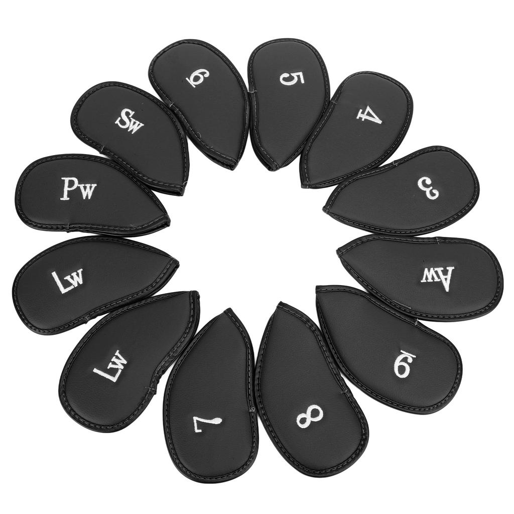 12Pcs Golf Iron Covers Set with Numbers Soft Protective Golf Head Cover Protective Headcover for