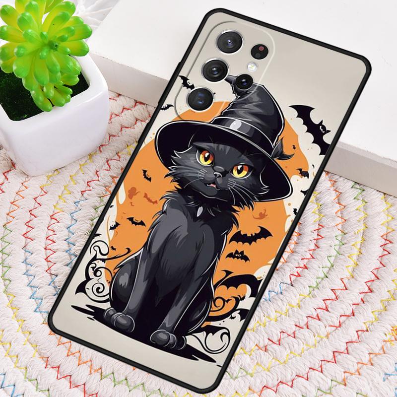 Funny Animal Cartoon Halloween Cat Phone Case for Samsung Galaxy Note 10 Pro S26 Ultra S23 S24 FE S25 S21 S22 PLUS Cover