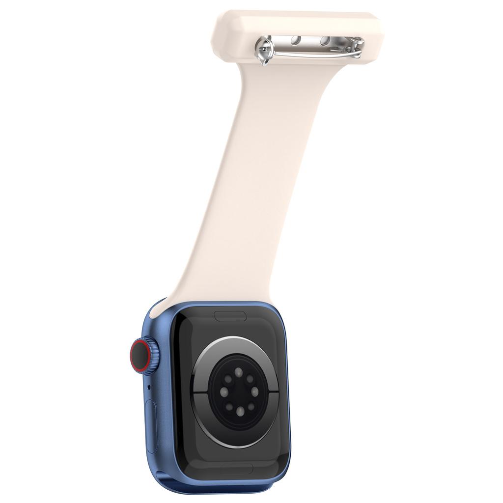 For Apple Watch Series 10 42mm/9 8 7 41mm/6 5 4 SE SE (2022) SE (2023) 40mm/3 2 1 38mm Doctor Nurse Watch Band Silicone Strap Hanging Buckle