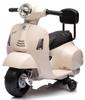 Ride-on Toy for Child Vespa Scooter Battery-Powered With Backrest White