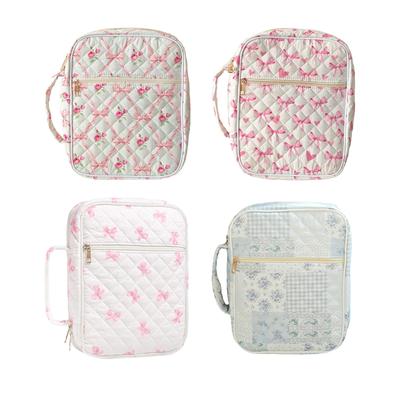 Quilted Makeup Bag Travel Cosmetic Bag Fashion Practical Women with Zipper Pouch Gift Purse Toiletry Organizer Wash Handbag