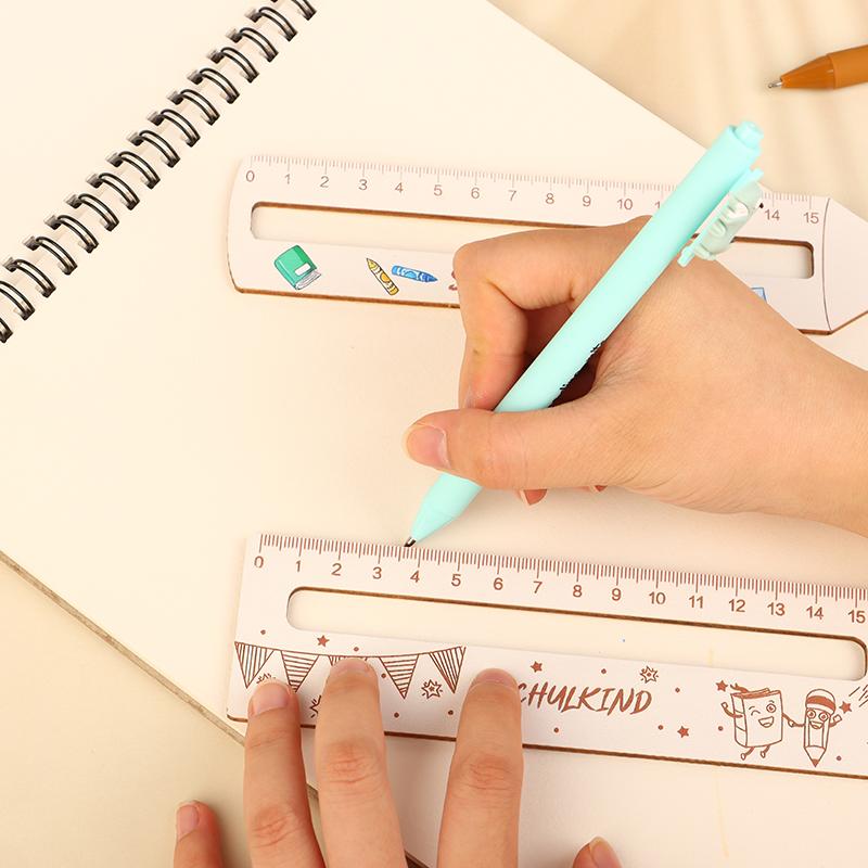 Wooden Size Children'S Learning Ruler For Back To School Season Children'S Commendation Gift For Back To School Season