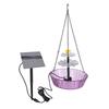 Solar Bird Bath with Fountain Plastic Hanging Bird Bath Bubbler Bowl for Outdoor Garden Balcony