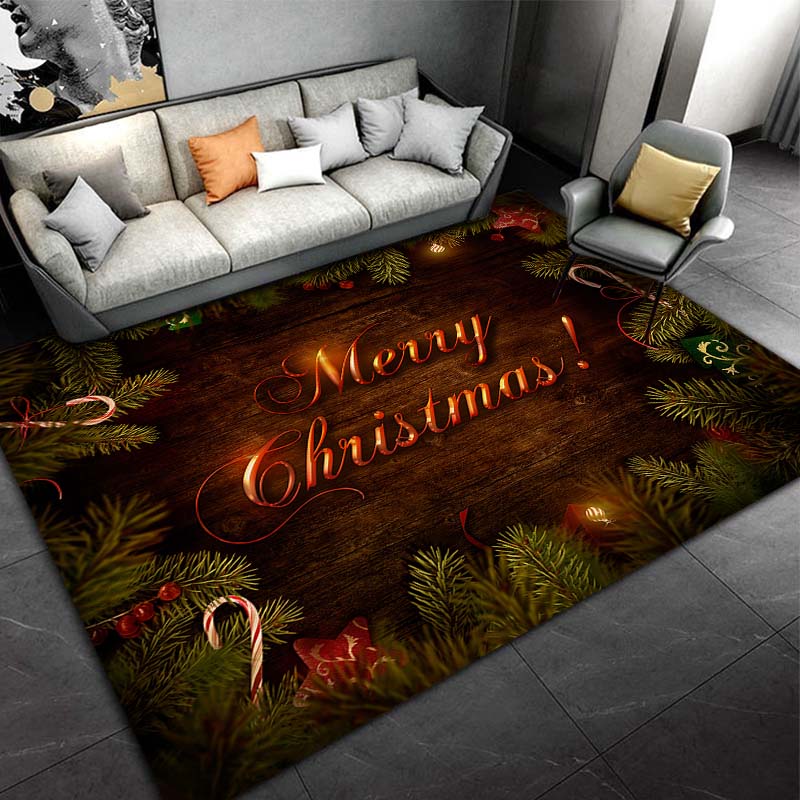 Weihnachtsdekorationen, Teppich für Wohnzimmer, Heimdekoration, Sofa, Tisch, großer Teppich, Schlafzimmer, Eingang, Fußmatte, Badezimmer, rutschfeste Matte