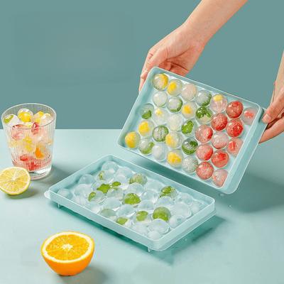 Stampo per cubetti di ghiaccio rotondo per uso alimentare 1pc 33 griglie per cubetti di hockey su ghiaccio perfettamente congelati Utensile da cucina ideale per la casa