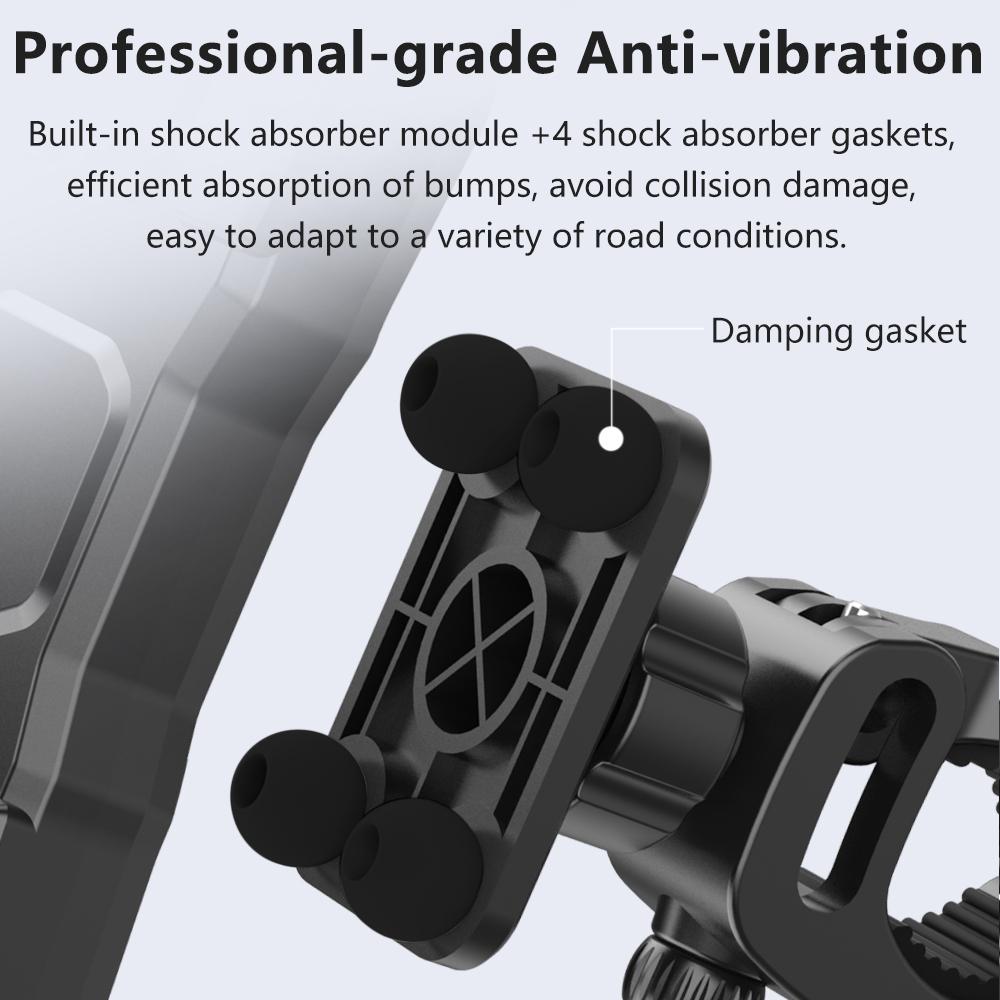 New motorcycle mountain bike riding phone holder anti shake push-pull bike navigation phone holder