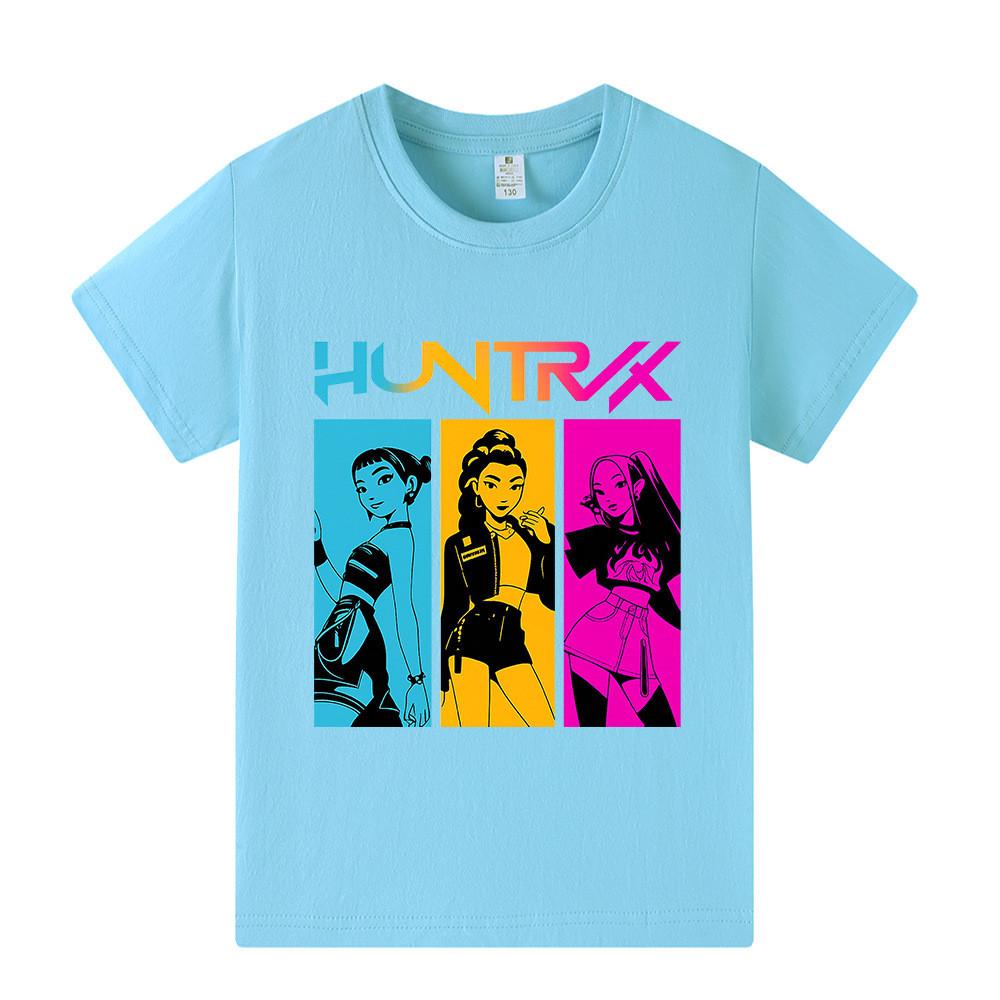 A1203 Kids Boys Girls Kpop Rumi Zoey Mira Print Short Sleeves T-shirt