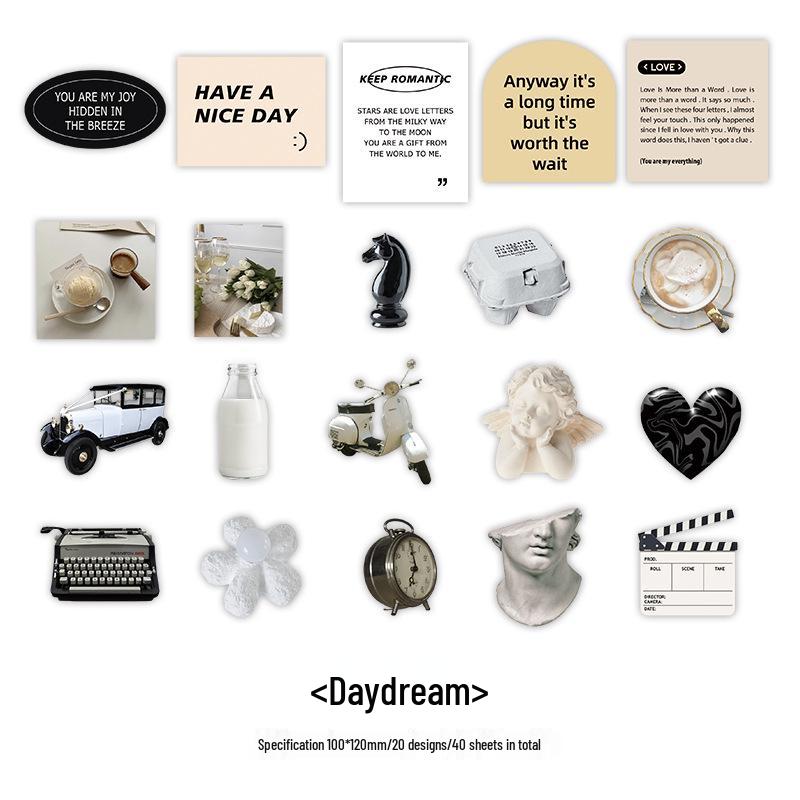 Zaomo Leisure Dream Journal & Suitcase Sticker Pack - Simple Ins Style DIY Material