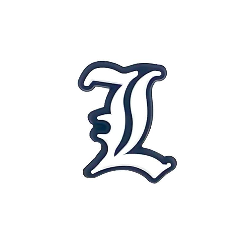 1 StückNeuer Stil Anhänger Altenglischer Buchstabe PVC Loch Schuh Schuhe Blume Silberner Buchstabe Schuhe Anhänger Schuhe Dekoratives Zubehör