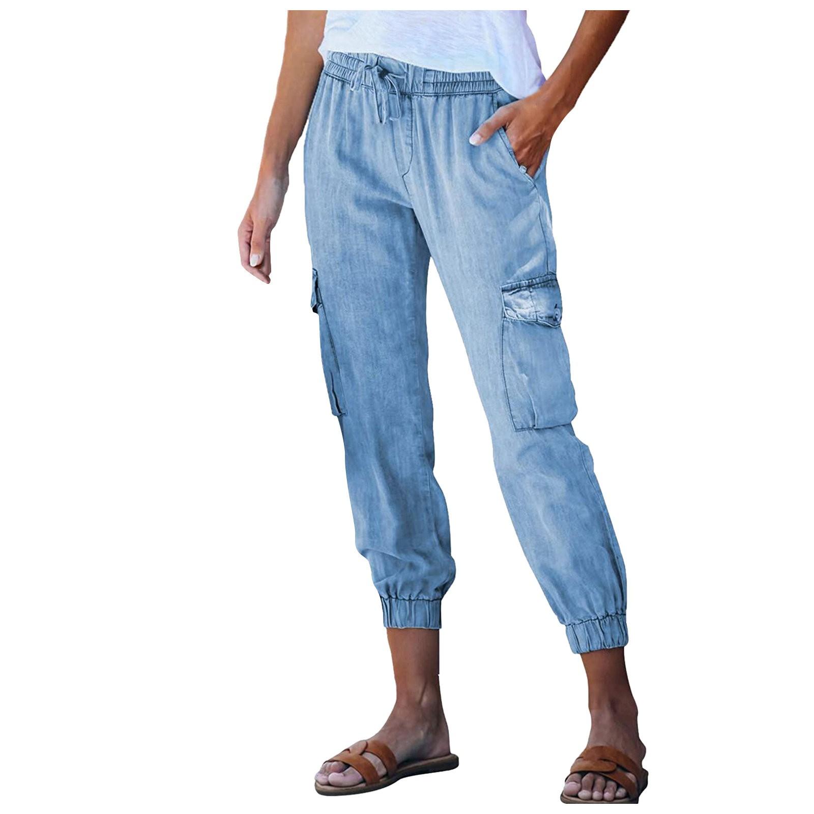 

(SU)Женские однотонные брюки большого размера с высокой талией, женские брюки для отдыха