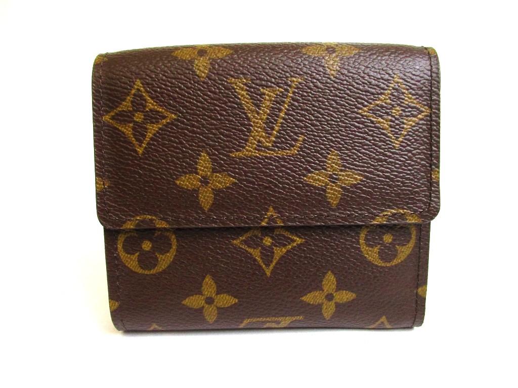 Authentic LOUIS VUITTON Monogram Brown Leather Bifold Wallet Compact Wallet #b124  Open Box