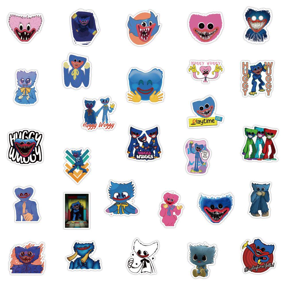 50 Pvc Pcs Poppy Playtime Huggy Wuggy Waterproof Stickers Cartoon Graffiti Anime