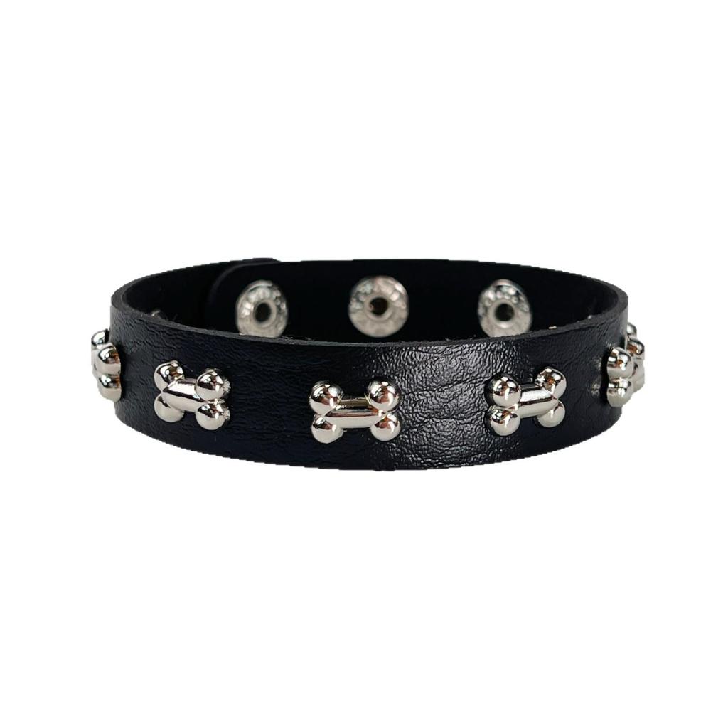 Punk Style American Street Leather Bracelet with Cute Niche Design