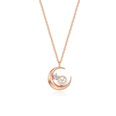 Silver Pearl Necklace Sc1782