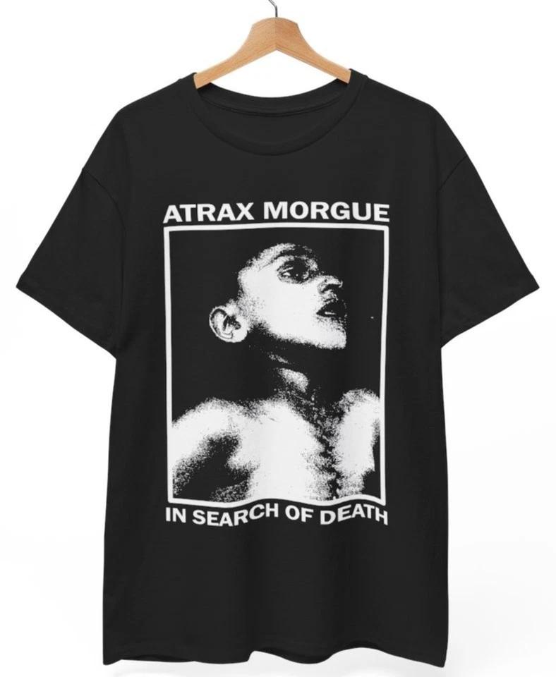 

Atrax Morgue In Search of Death T-shirt, Music Band Rock Punk Metal, Un L
