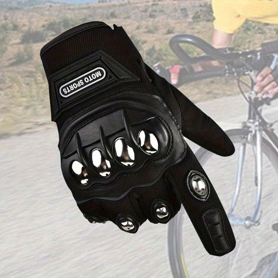 

Пара прочных мотоциклетных и электровелосипедных перчаток с сенсорным экраном и защитой из нержавеющей стали, не стирающийся полиэстер для активного отдыха a pair
