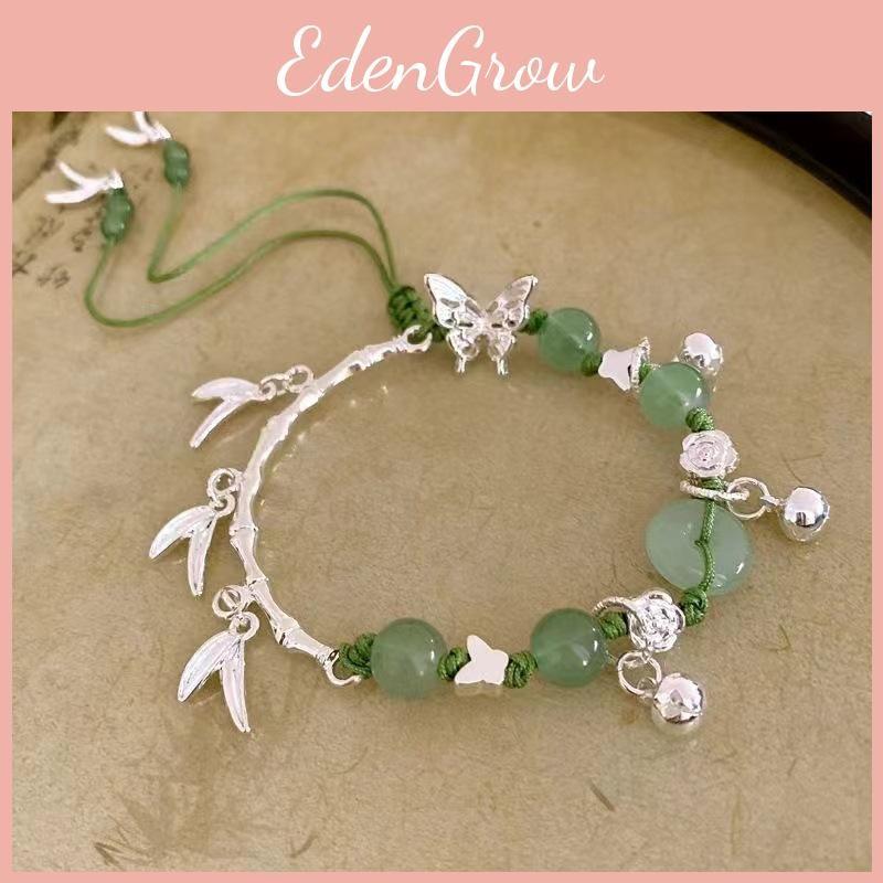 Geometric Chic Alloy Womens Bracelet With Bamboo And Butterfly Design 2024