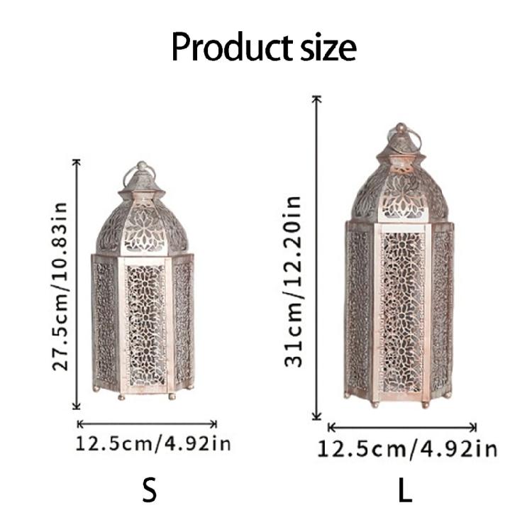 Decorative Candle Lantern Moroccans Lantern Outdoor Indoor Tealight Candle Holder for Porch,Ramadans Home Decors