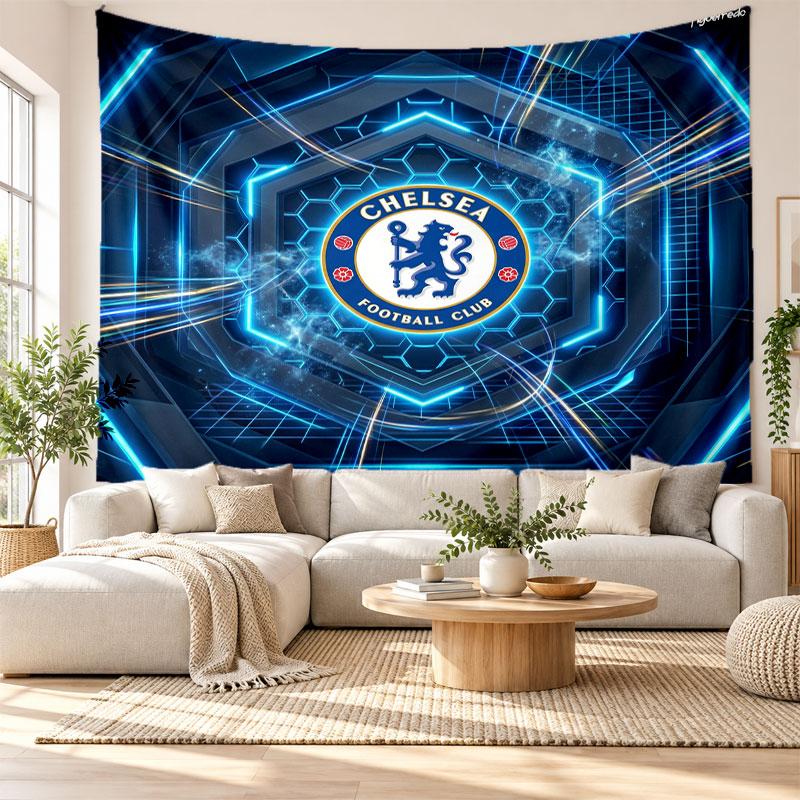 Chelsea FC Wall Tapestry, Soft Fabric Wall Hanging, Decorative Backdrop For Bedroom Home Wall Art