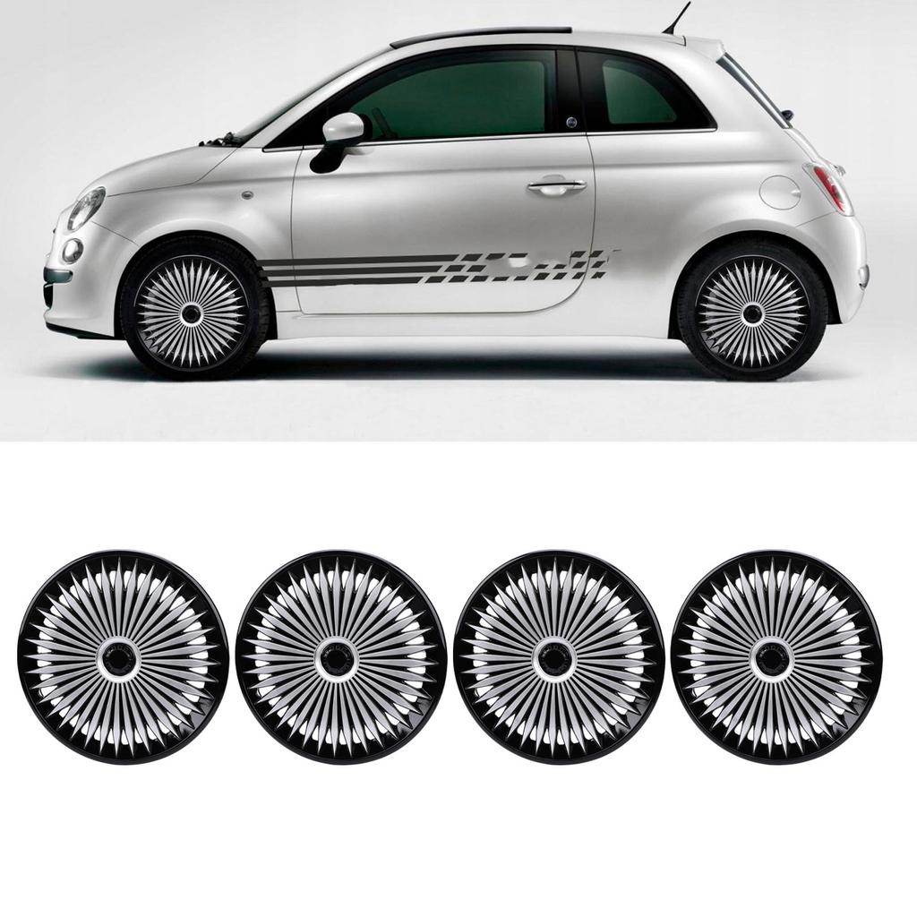 Set 4 Pezzi Copricerchi Auto 16 Pollici Eleganti Clip-On ABS R16 Sostituzione per la Maggior Parte di Auto Camion SUV