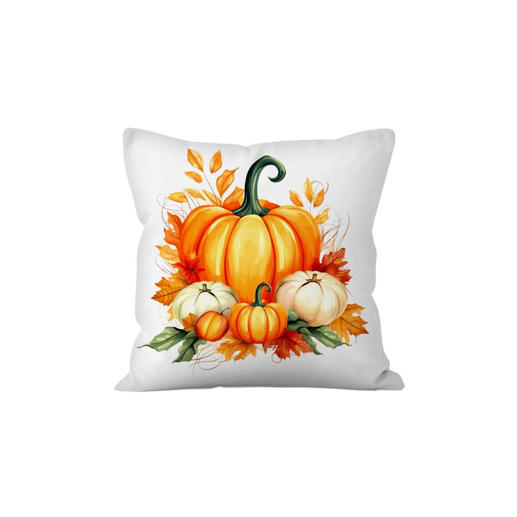 1Pc Thanksgiving Autumn Harvest Decoration Pillowcase, Autumn Harvest Pumpkin Pillows Cover, Candle Holder, Truck Pattern