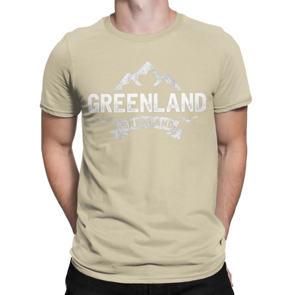 Vintage Vintage Greenland Glaciers Icebergs T-Shirt Men Crew Neck Cotton T Shirts Short Sleeve Tee Shirt 5XL Clothes