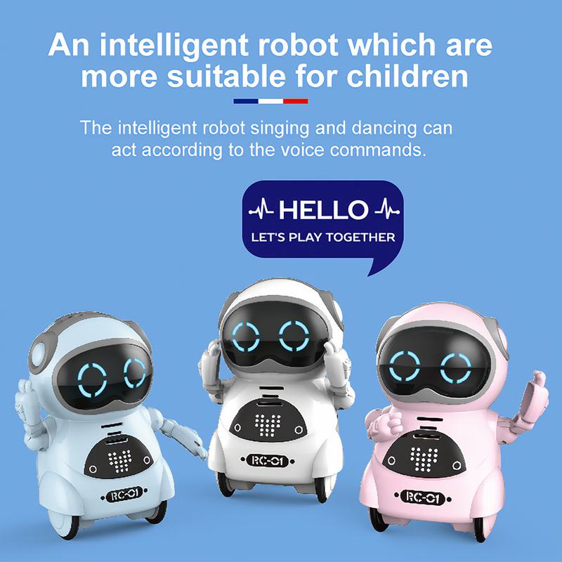 Pocket Robot Talking Interactive Dialogue Voice Recognition Record Singing Dancing Telling Story Mini Toy