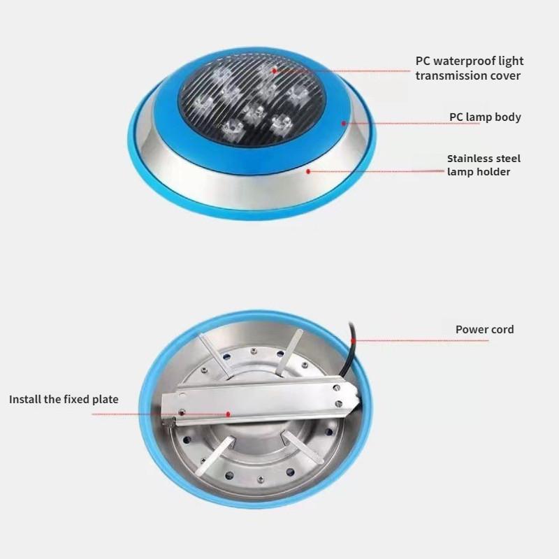 Wall Mounted Remote Control Lighting Lamp Pool Landscape Decorative Light Colorful LED Swimming Pool Light