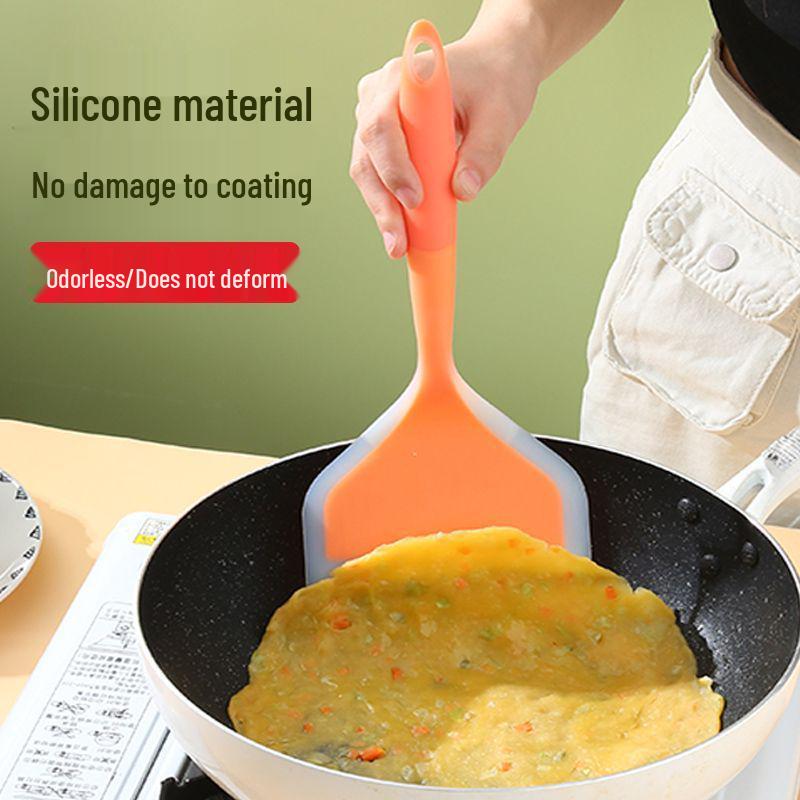 Silicone Spatula Set: Crepes, Pizza, Pancakes; Non-damaging, Heat-Resistant, Includes Oil Brush. Ideal for Every Household.