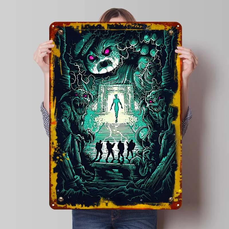 Classic Movie Metal Poster Wall Art Mural Custom Vintage Metal Tin Signs for Wall Art Decoration Man Cave Room Wall Sign Deco