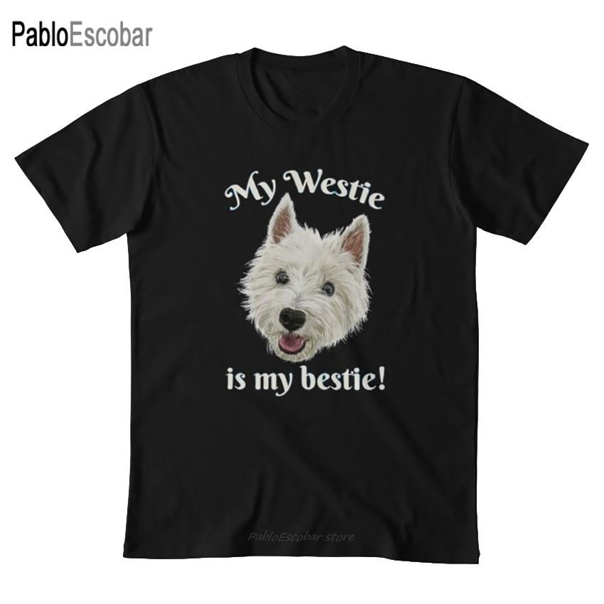 My Westie Is My Bestie Funny Terrier T shirt westie west highland terrier dog puppy breed pet pet lover pet owner