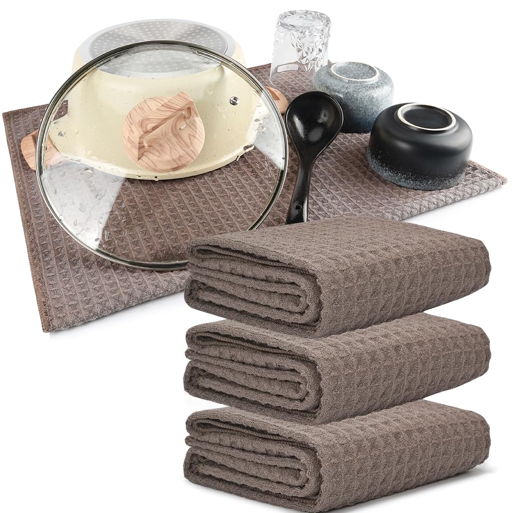 

Супер Впитывающий Сухой Влажный Посуда Стекло Кастрюля 3 Штуки [KYOSAMA] Салфетка для посуды, Микрофибра, Большая, 5080см, Впитывающая, Полотенце, Ткань, Протирать, Протирать, Ткань, Протирать,