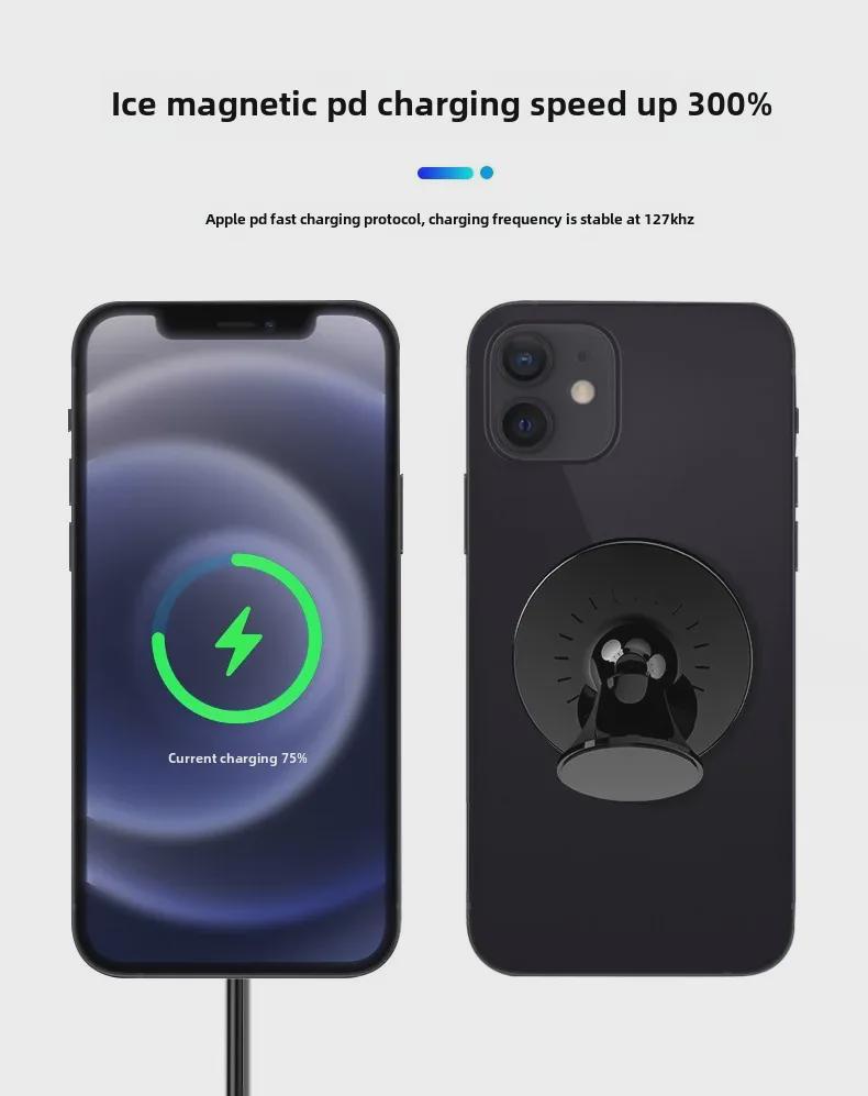 FJF 15W Magnetisk Trådlös Billaddare för iPhone 13