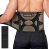 Copper Lower Back Brace Breathable Lumbar Support Belt Compression Waist Support For Herniated Disc, Heavy Lifting, Pain Relief