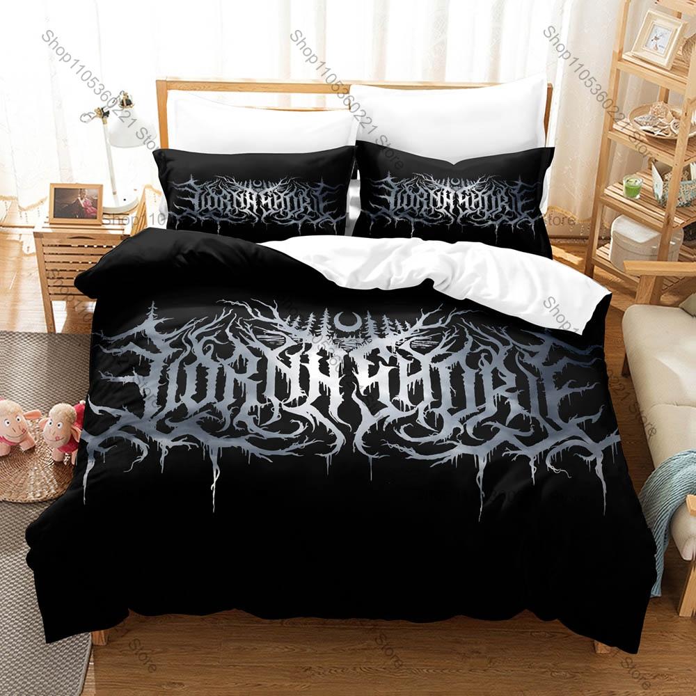 Dunkle Horror-Kunstgrafik Lorna Shore Extrem Metal Bettwäsche-Set Bettbezug Mit 2 Kissenbezügen Teen Metalhead Schlafzimmer-Dekoration