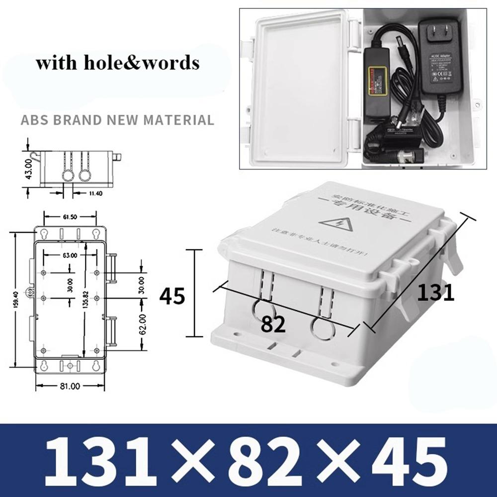 

IP67 Electrical Junction Box Waterproof Enclosure With Hasp Outdoor Sealed Switch Power Case White Plastic Distribution Boxes