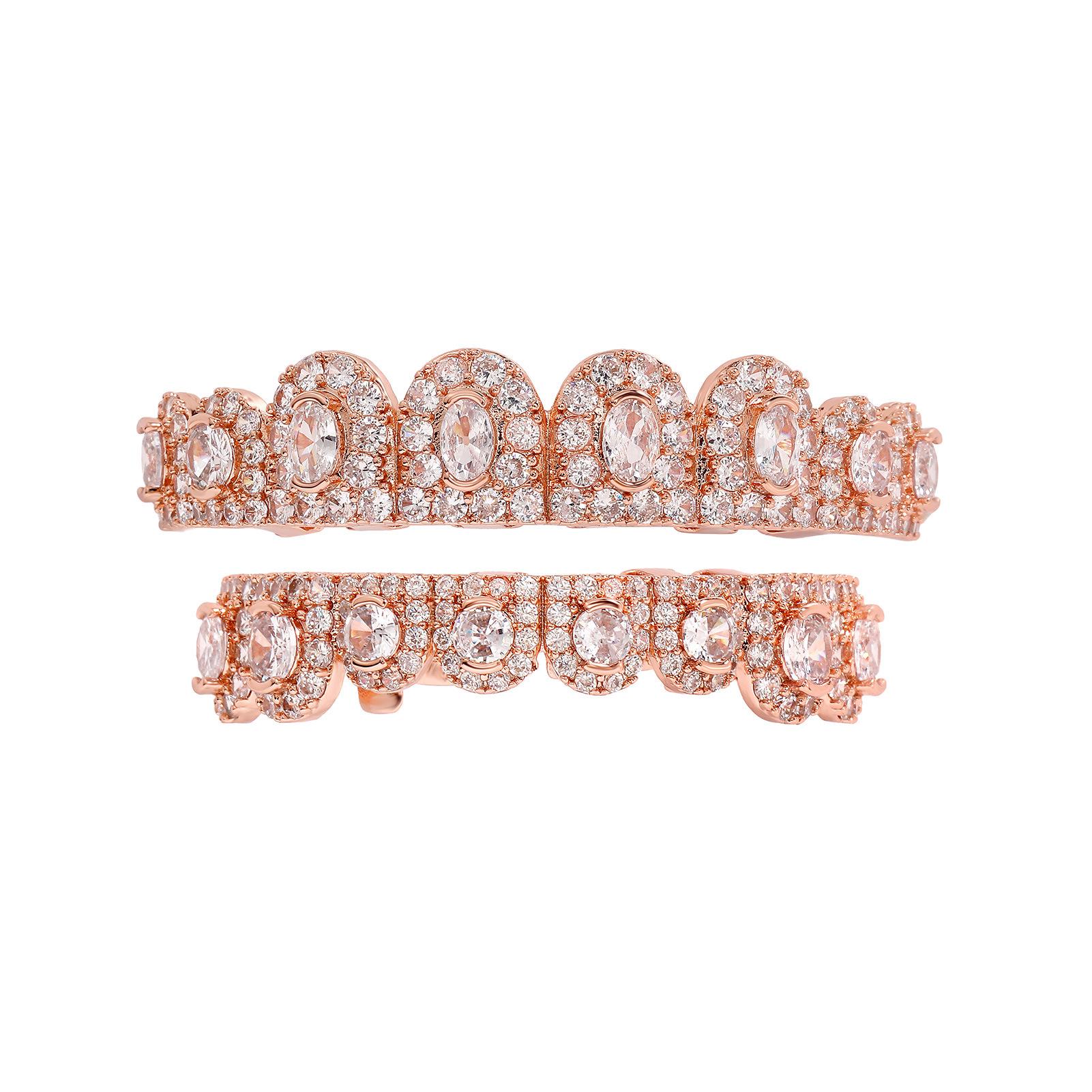 

Colorful Zircon Grillz Fashion Men s Rapper Gold Teeth Christmas Edition