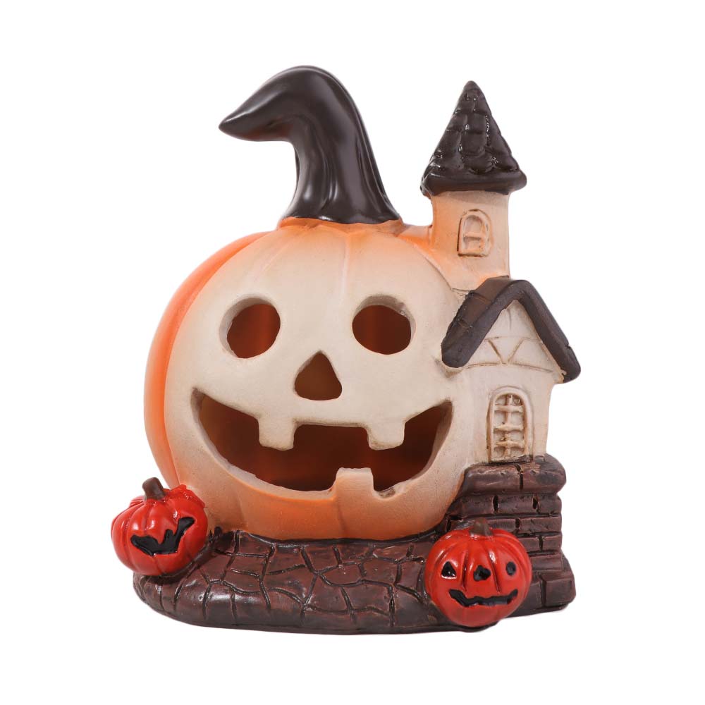 Scary Halloween Pumpkin House Unique Haunted House Ornaments Pumpkin Sculpture  Festival Decor
