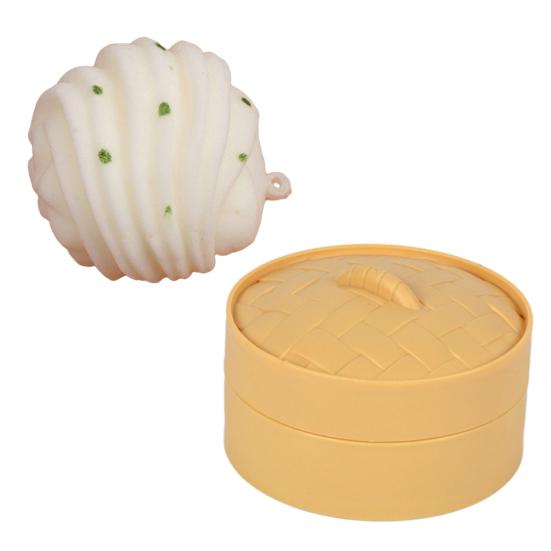 Chinese Food Squeeze Toy Slow-Rising Bun Dumpling Roll TPR Steamed Fidget Toy for Stress Relief Cute