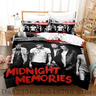 Conjunto de Roupa de Cama Direction One Solteiro Gêmeo Casal Queen King Size Conjunto de Cama para Quarto de Adulto Criança Conjuntos de Capa de Edredom Conjunto de Lençóis com Estampa de Anime