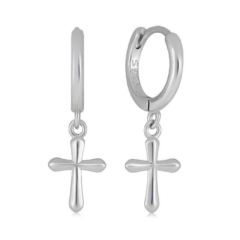 S925 Silver Needle Geometric Star, Moon, Lightning, and Sunflower Trendy Earrings