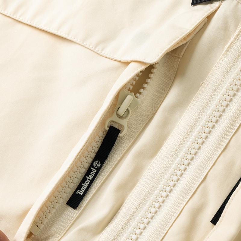 Timberland Giacca Casual Comoda con Cappuccio Monocolore Multi-Tasca da Uomo giacche Beige A5ZVWCR3