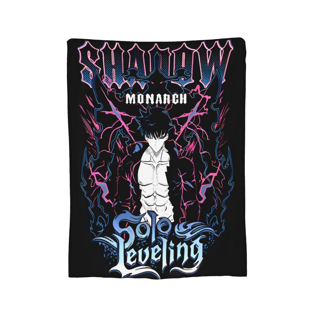 Solos Levelings Vintage Anime Plush Blankets  Awesome Throw Blanket for Home 125*100cm Bedspread,