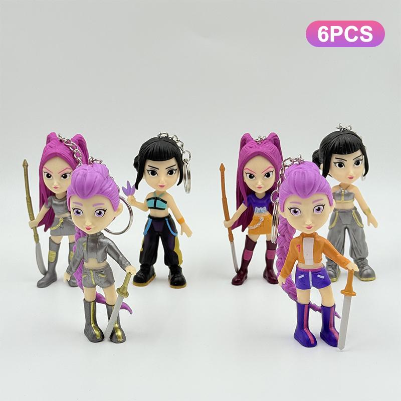 1/6Pcs Anime Kpop Devil Hunter Blind Box Disassembly Fun Blind Bag Small Statue Peripheral Model Desktop Blind Box Decor Gift