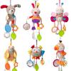 Baby Plush Animal Hanging Toy With Bell For Crib Nursery Decor