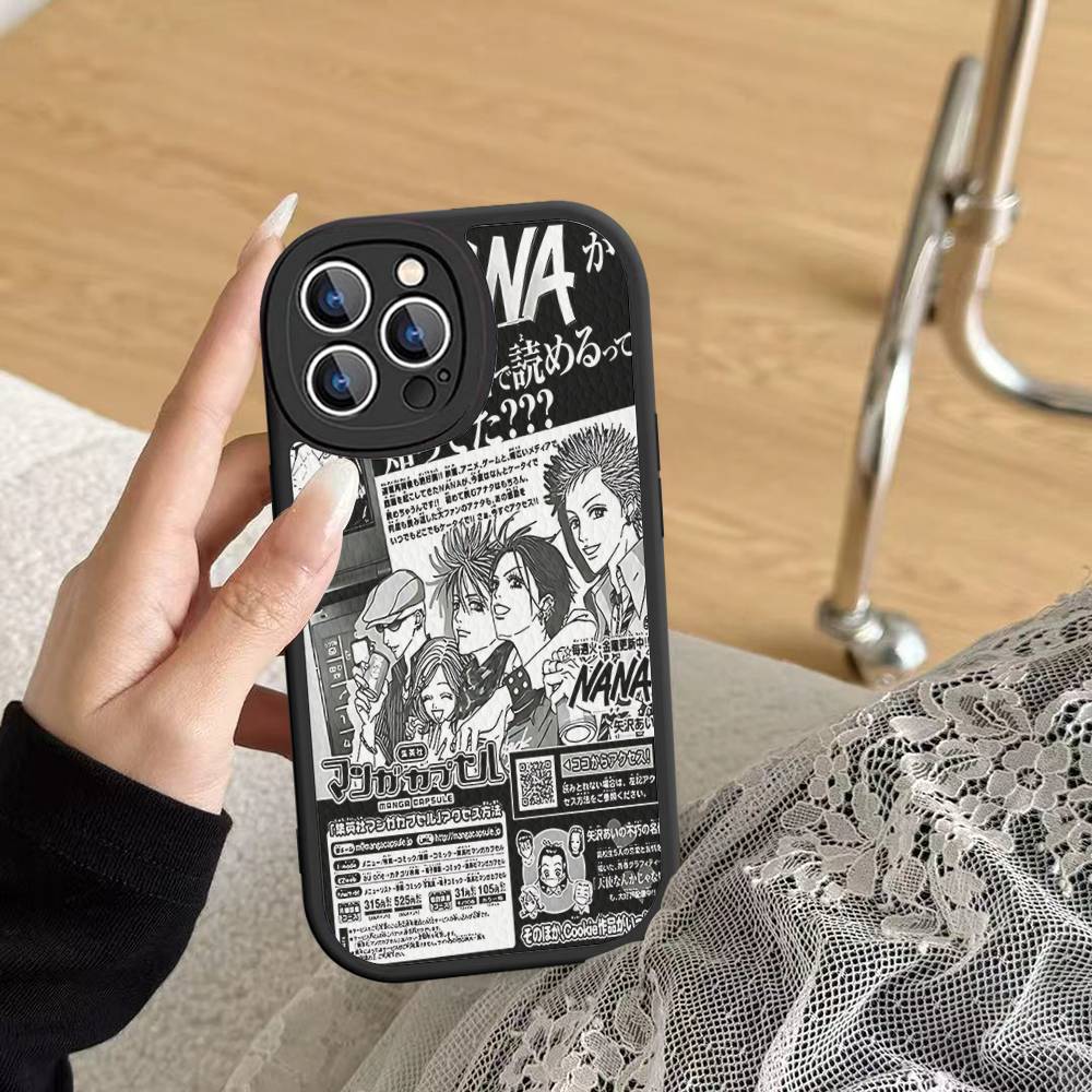 Comics Oosaki Nana Hot Japan Leather Phone Case For IPhone 16 16e 15 14 13 12 11 Pro Max Plus Mini Cover