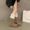 [Fan snap-up price] Over-knee thick-soled two-wear folded knight boots, fat mm thick legs, thin high boots, women's winter