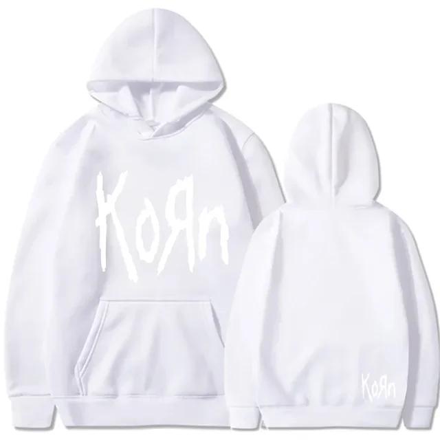 Autumn/Winter Korn Rock Band Letter Hoodies Men's and Women's Harajuku Hoodies Casual Sports Men's and Women's Warm Sweatshirts