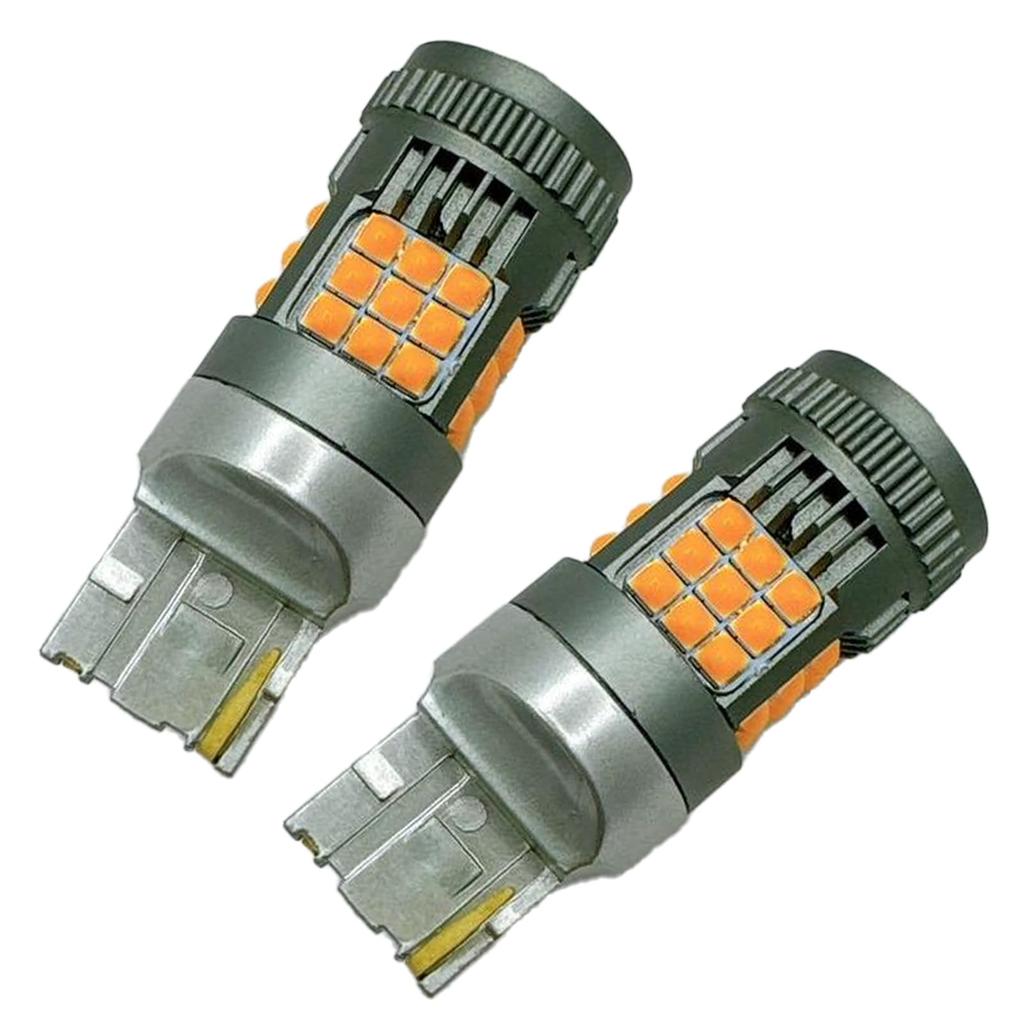 AhhYouMe LED Truck Turn Signal Valve S25 180 Degree 24V Amber Orange 2500LM Set of 2