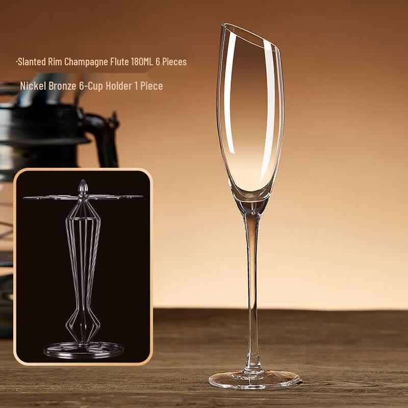 European Crystal Assorted Stemmed Glassware Set, 6-Piece